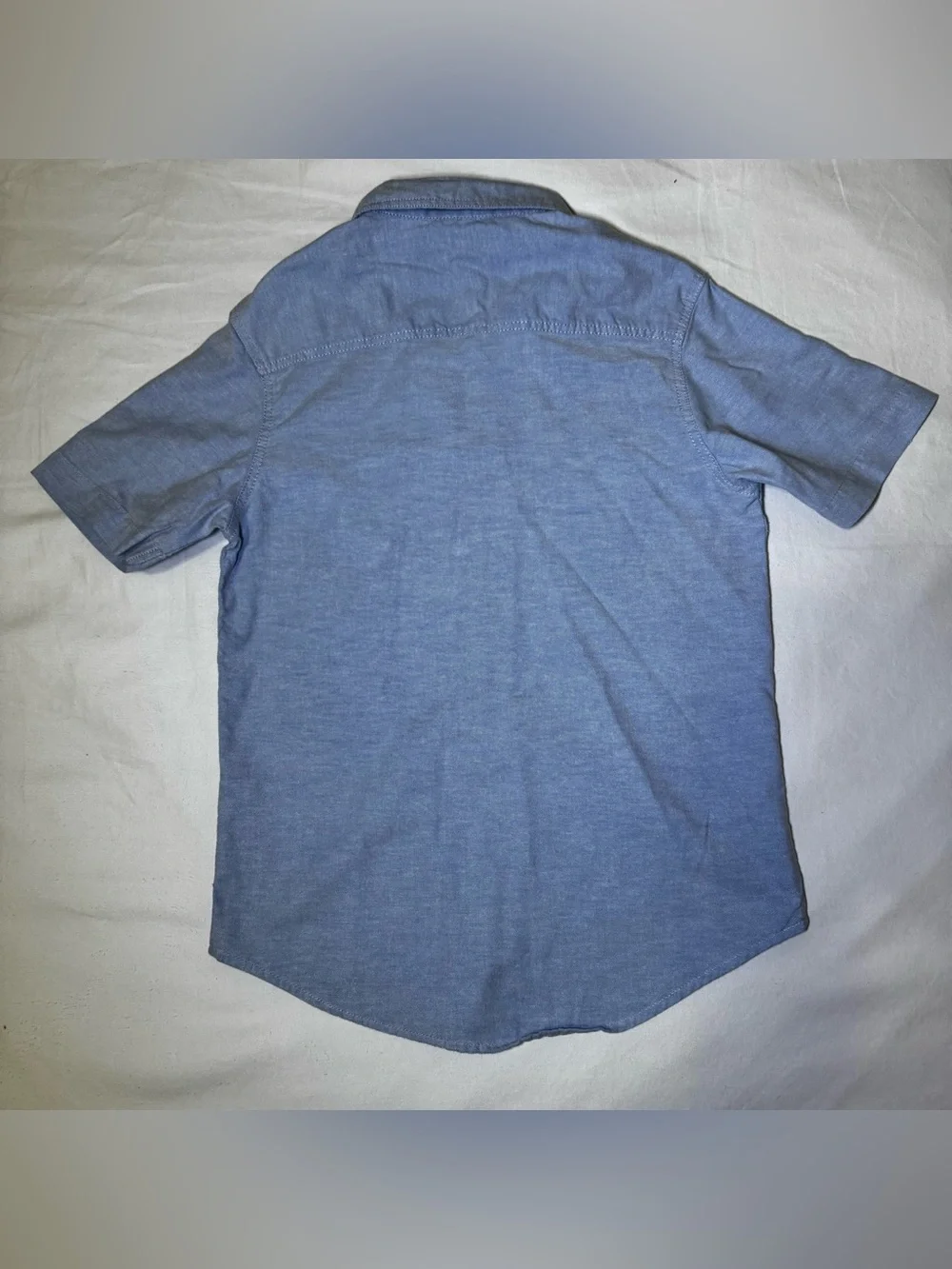 U.S. Polo Assn. Boy's Short Sleeve Button-Down Shirt - Light Blue
